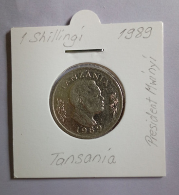 Tansania 1 Shillinki v.1989 KM#22