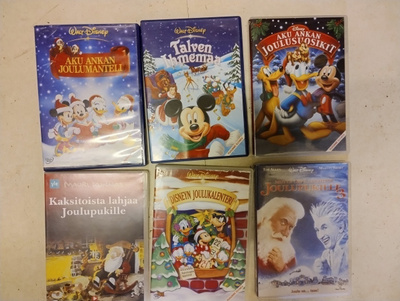 6 kpl joulu DVD leffoja