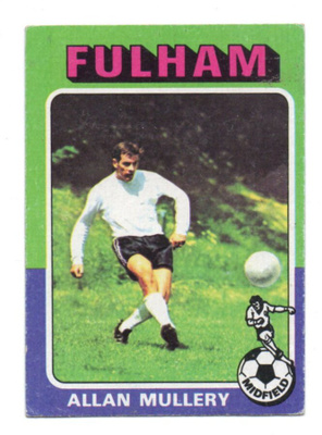 Purkkakuva Jalkapallo n:o 160 ALLAN MULLERY  Fulham.