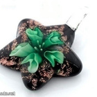 1347 .. Murano Käsintehty Lampwork Taidelasi  .. Kaulakoru - pikkukuva 2