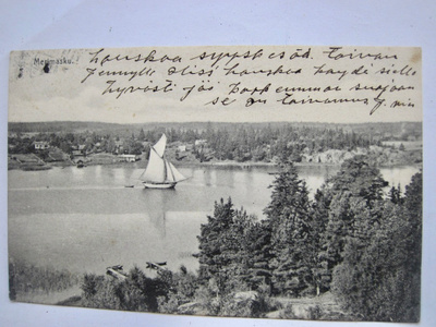 VANHA Postikortti Merimaksu 1909