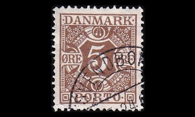 Tanska PORTO_11 o 5 öre tasainen tausta (1921)