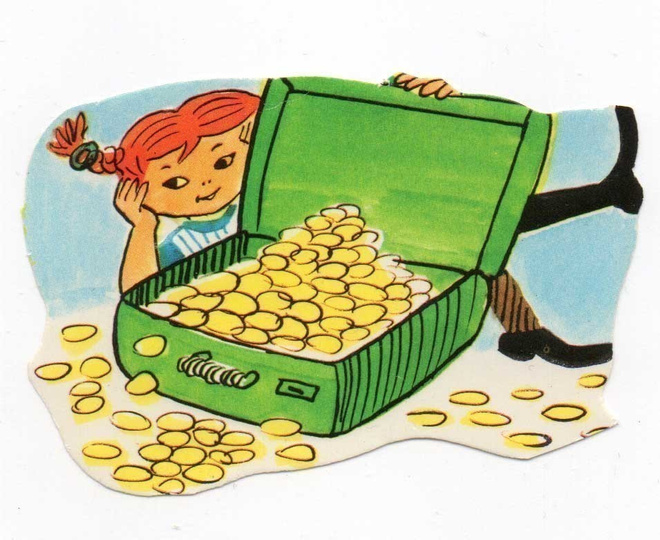 EO 101 / Peppi makaa kolikkoarkkunsa vieressä.