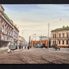 Helsinki: Aleksanterinkatu. Ratikoita ja Yliopiston apteekki - pikkukuva 1