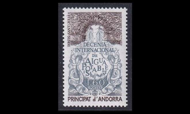 Andorra Fr 319 ** Juomaveden suojelu (1981)