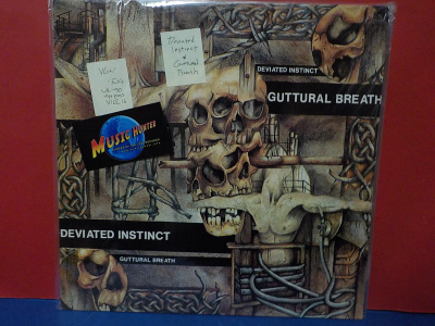 DEVIATED INSTINCT - GUTTURAL BREATH UK -90 VG+/EX+ LP
