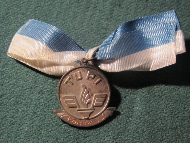 Vanha palkintomitali. Koripallo. TUPI 1958