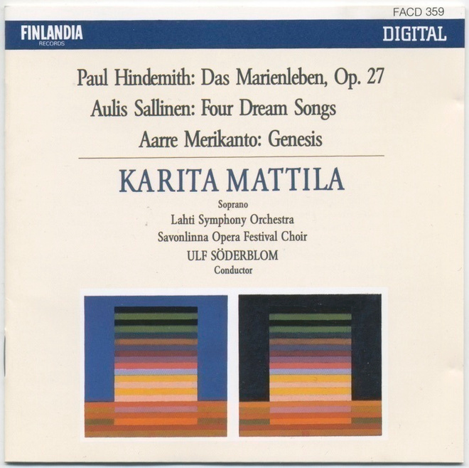 MATTILA • HINDEMITH • SALLINEN • MERIKANTO – Fazer CD 1988