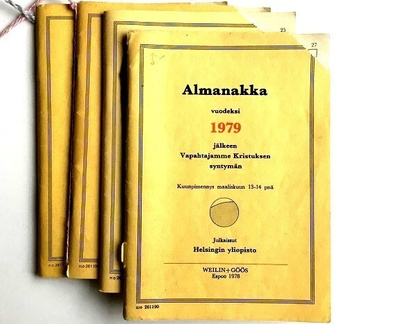Almanakka 1979 1980 1981 1985