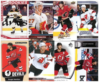 8 x DOUGIE HAMILTON Devils, Flames sis. 1 x Rc Kortti