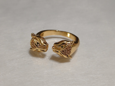 Gold Plated pantteri sormus