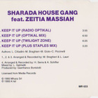 Sharada House Gang • Keep It Up CD Maxi-Single - pikkukuva 2