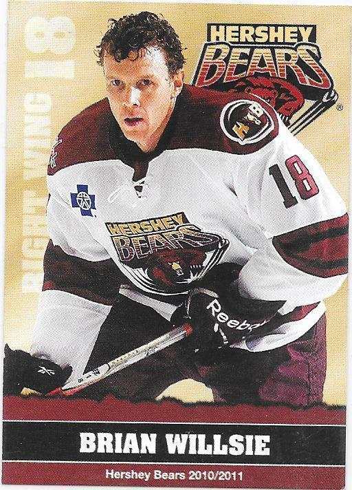 2010-11 Hershey Bears #18 Brian Willsie ex- TPS farmi