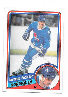 1984-85 OPC #287 Normand Rochefort Quebec Nordiques