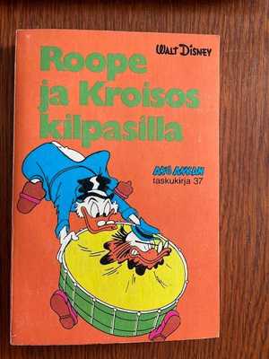 Aku Ankan taskukirja 37: Roope ja Kroisos kilpasilla.  1.p.