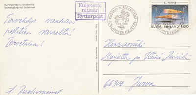 ERIKOISLEIMA , Juhlapostikuljetus 13.6.1988
