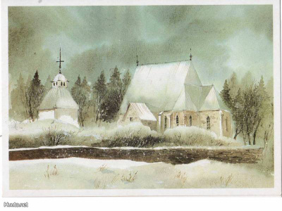 kortti ** Nousiainen tai Turku - erilaisia kirkkokortteja
