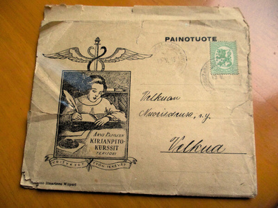 1925 Terijoki Arvi Pesosen Kirjanpitokurssit painotuote
