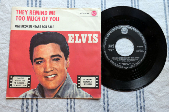 Elvis Presley - One Broken Heart For Sale 7" Saksa 1963