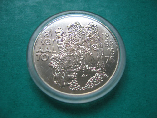 100 mk hopea juhlaraha Alvar Aalto - 1998