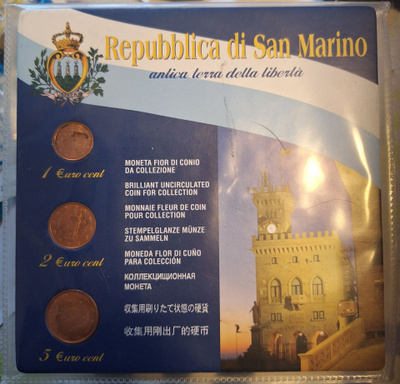 San Marino 1sn, 2sn ja 5sn. 2004.