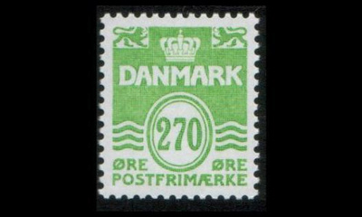 Tanska 905 ** Aaltoviiva 270 öre (1988)