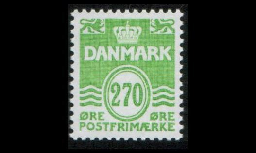 Tanska 905 ** Aaltoviiva 270 öre (1988)