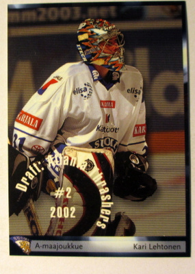KARI LEHTONEN Cardset 2002-03 PROMO Tulosveto tausta