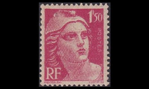 Ranska 684 ** Marianne 1.50 Fr (1945)