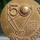 Suomen Pesäpalloliitto 1922- 1972. Halkaisija - 38 mm. - pikkukuva 2