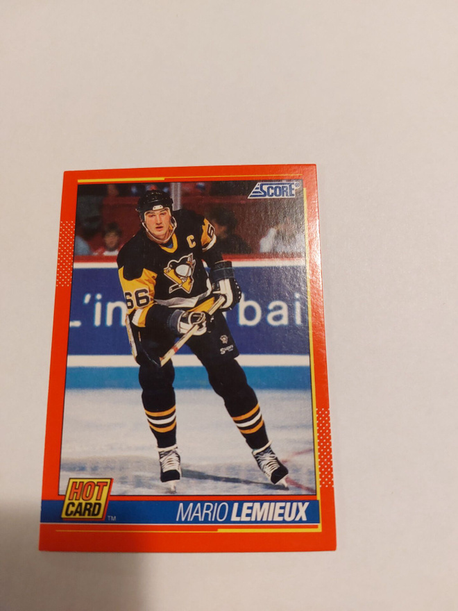1991-92 Score Hot Cards #5 Mario Lemieux