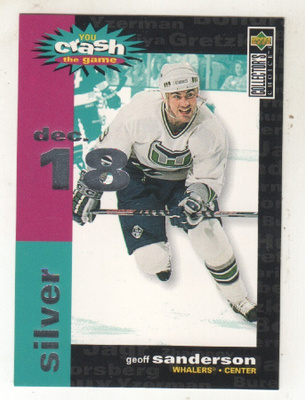 Geoff Sanderson1995-96 UD cc You Crash the Game silver