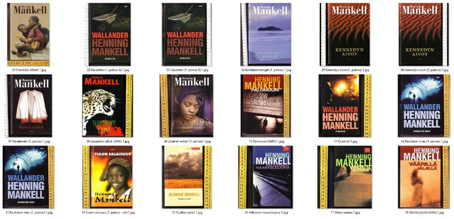 kirjoja - Henning Mankell -kirjoja, á 2,20 - 21,20 euroa