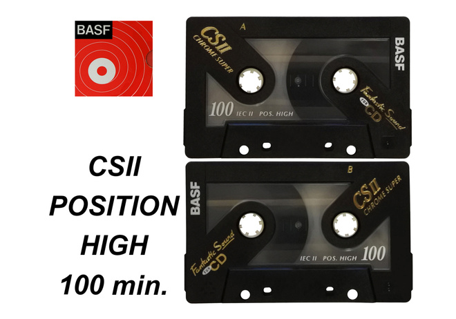 C-KASETTI BASF CS II CHROME SUPER 100 min. ILMAINEN TOIMITUS