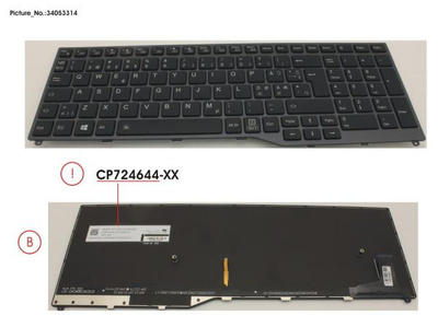 Näppäimistö- Fujitsu Lifebook E558 E458 U757 U758