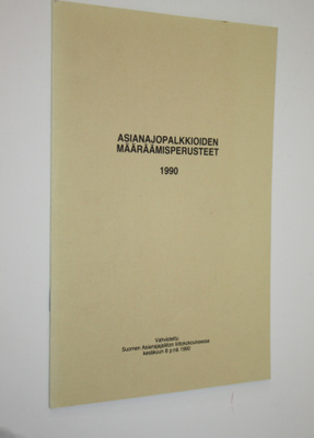 Asianajopalkkioiden määräämisperusteet 1990