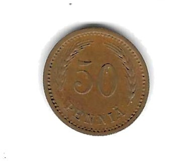 1940 50 PENNIÄ KOLIKKO KÄYTETTY