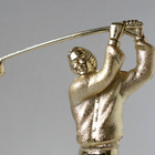 Kullanvärinen golfpelaajapatsas 22 cm - pikkukuva 4