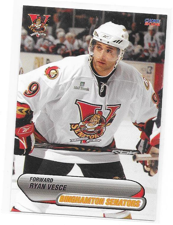 2006-07 Binghampton Senators #21 Ryan Vesce ex- HIFK farmi