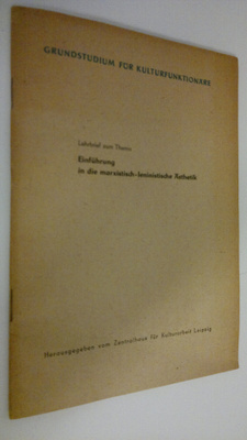 Prof. Dr. E. John : Grundstudium fur kulturfunktionäre ; ...