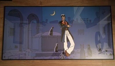 Kehystetty Corto Maltese -juliste