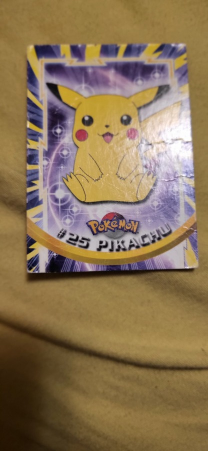 Pokemon Topps TV Animation Edition #25 Pikachu Blue Logo