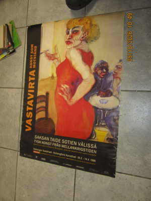 taidenäyttelyjuliste Vastavirta (Helsingin Taidehalli 1996)