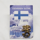 Itsenäinen Suomi 95 vuotta pinssi, 24 k kultaus - pikkukuva 1