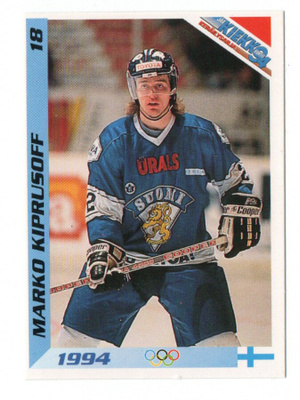 Jääkiekko Keräilysarja 1994 n:o 18 MARKO KIPRUSOFF