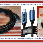 USB C - Lightning data/latauskaapeli digitaalinäyttö/1 metri - pikkukuva 1