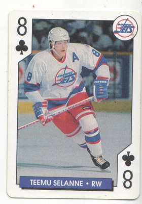 95-96 NHL Hockey aces kortti Teemu Selänne.