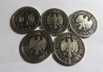 Saksa 1 mark 1995/ 5 erilaista