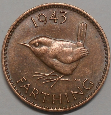 Britania. Farthing 1943.