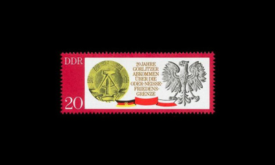 DDR 1591 ** Puolan rajasopimus 20v (1970)